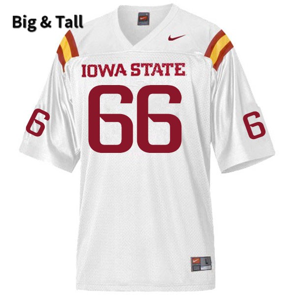 Iowa State Cyclones Men's #66 Tyler Miller Nike NCAA Authentic White Big & Tall College Stitched Football Jersey MZ42J45NJ